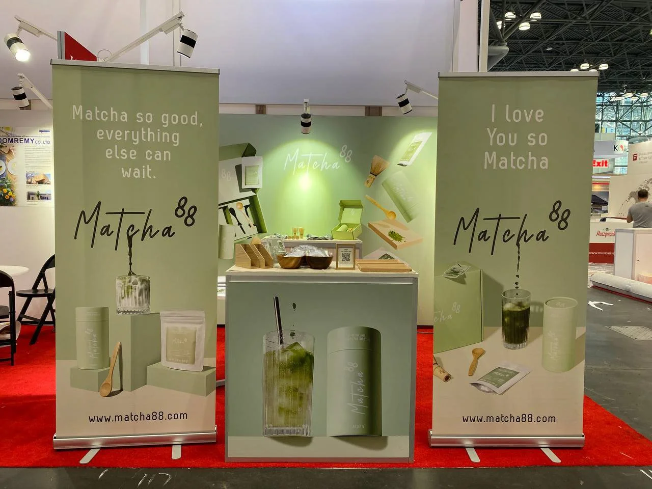 Premium matcha packaging mockup for modern tea brand