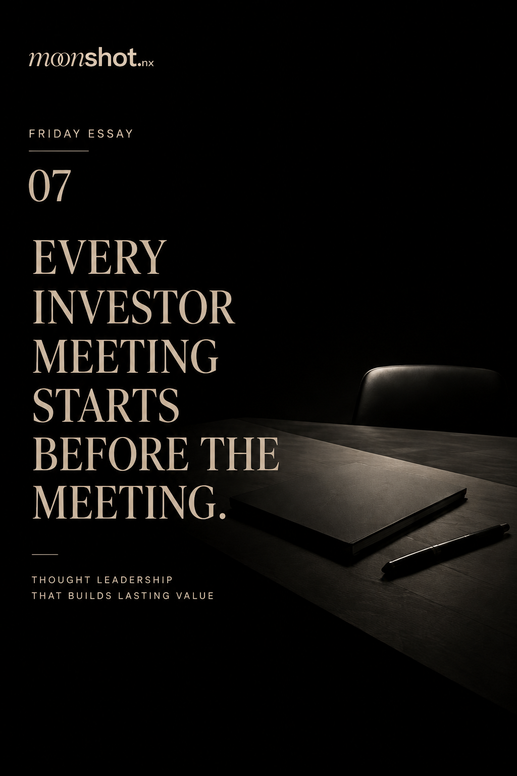 Every Investor Meeting Starts Before The Meeting