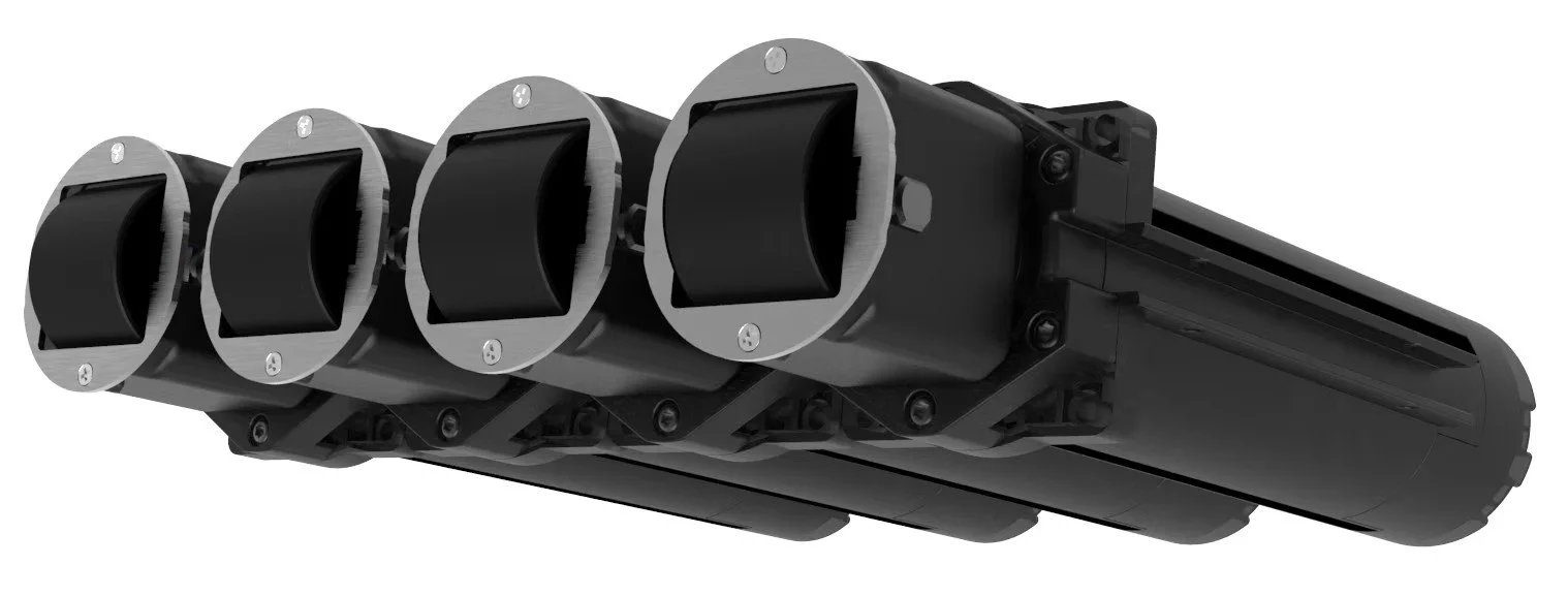 TetraSort steerable roller modules 1x4.