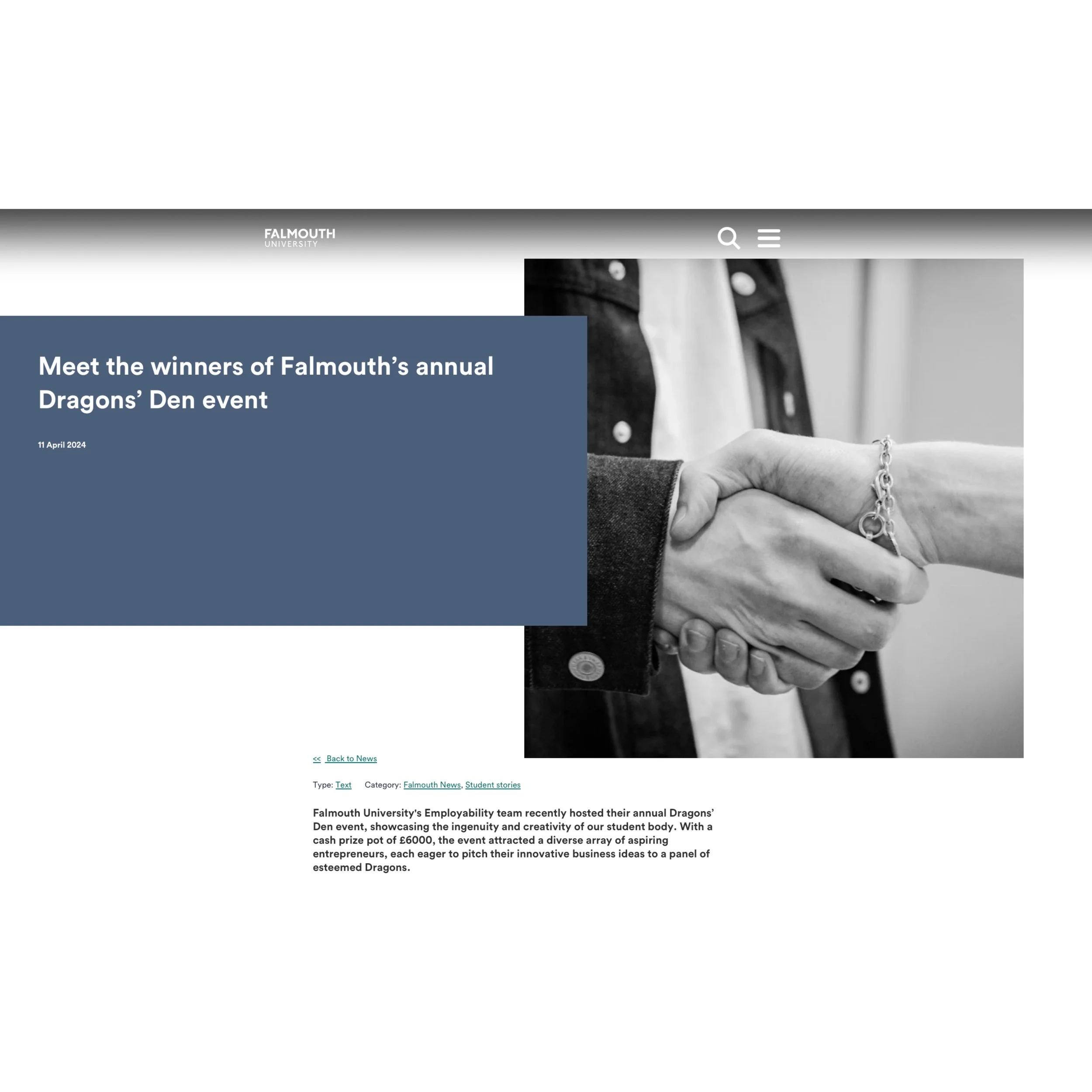 Falmouth University- Dragon's Den