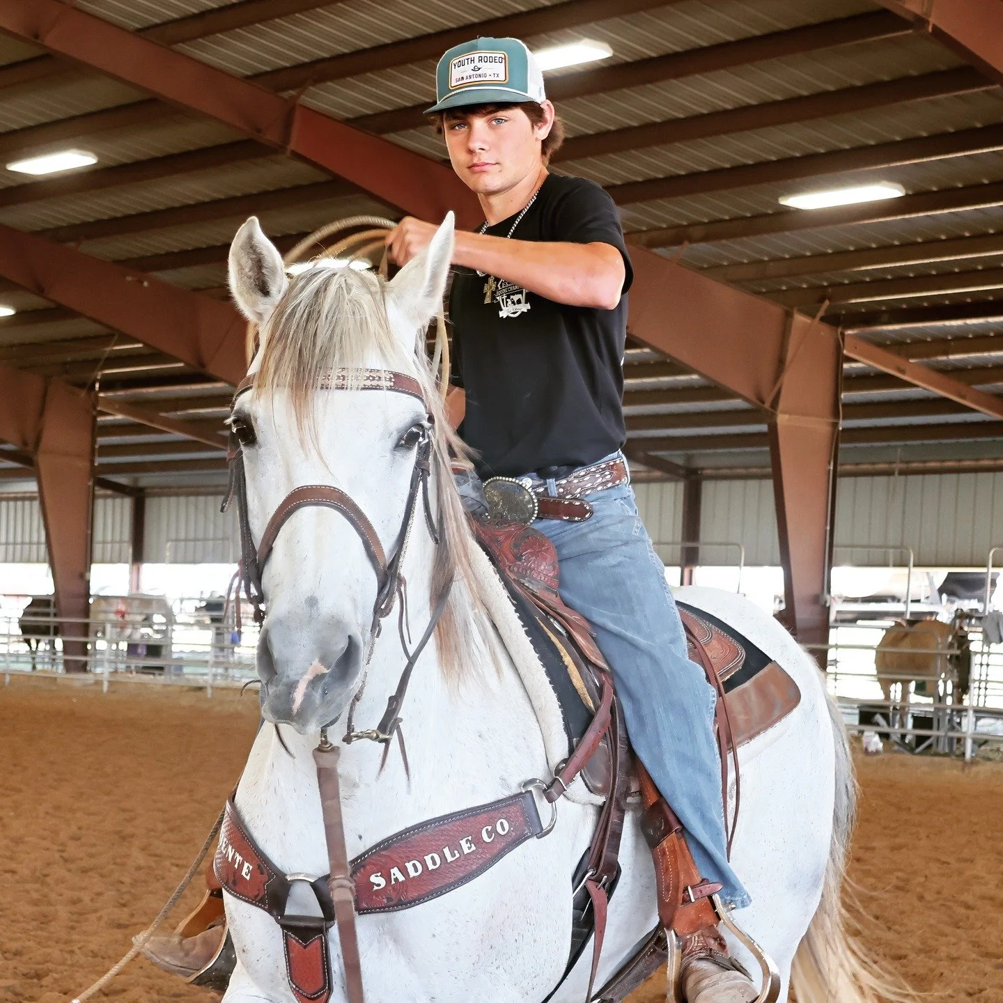 Teigan at a Roping Clinic