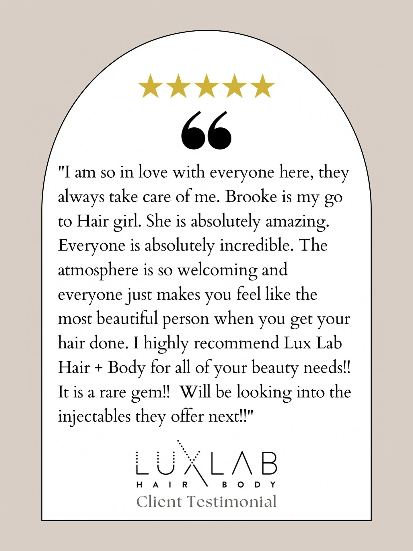 Another βοΈβοΈβοΈβοΈβοΈ review is in! 
Thank you so much for the best review! This is exactly what we aim to do. We appreciate you taking the time to share your experience & look forward to your next visit! 
#clientreview #fivestarreview #luxury #ca