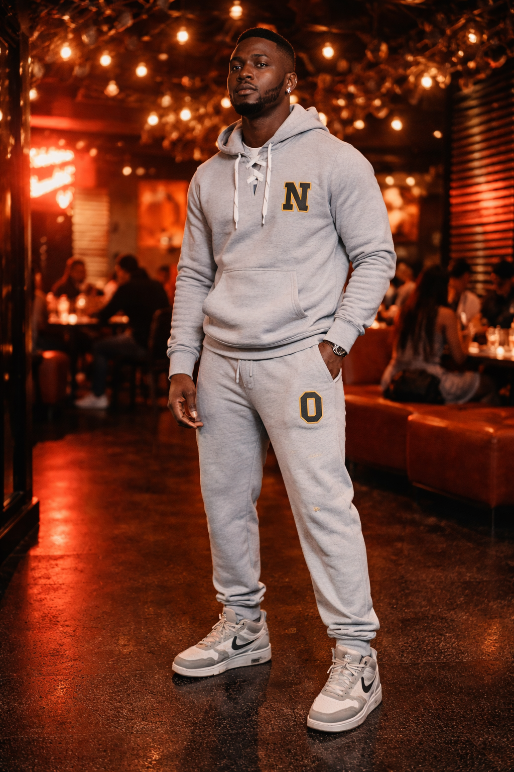 N/O Signature  Laced Signature Hoodie (Multi-Color)