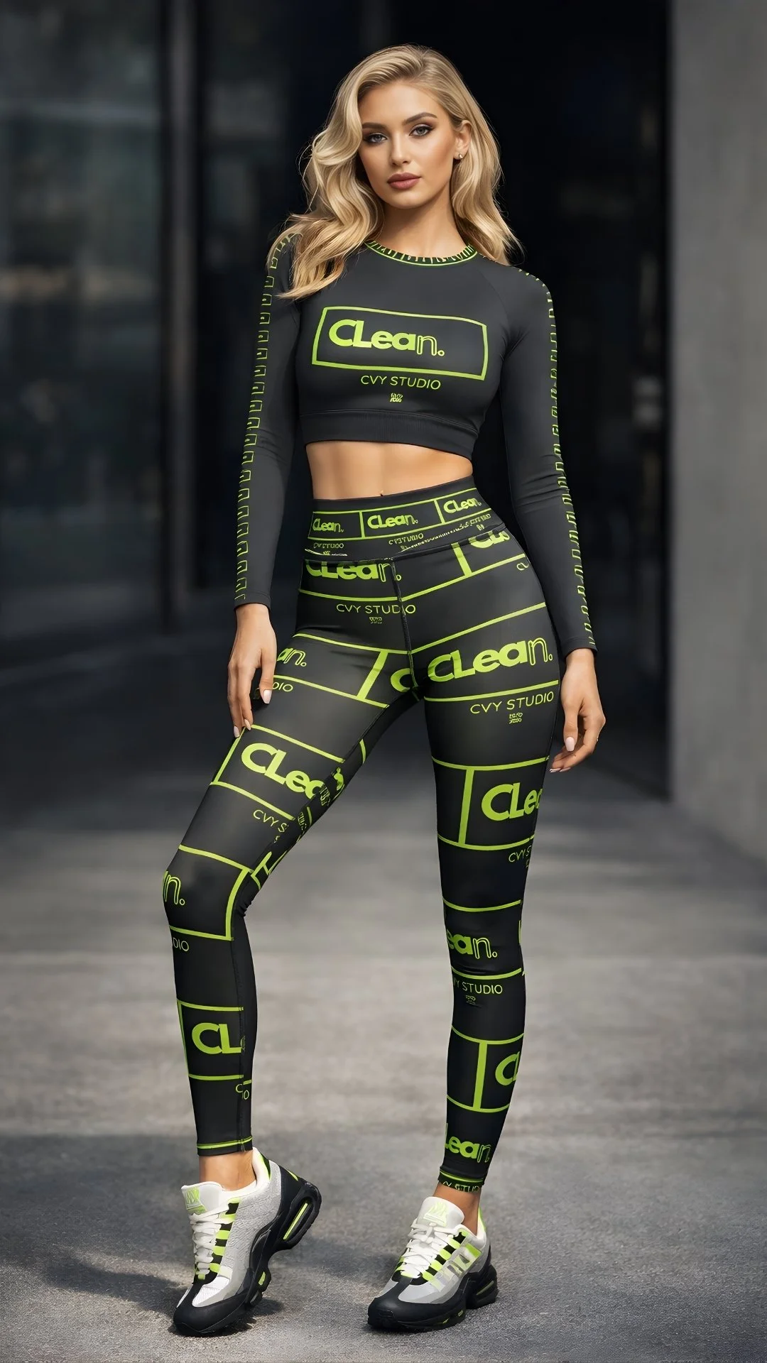 CLean by CVY STUDIO — High-Waisted Pocket Leggings | Semi-Compression • Dark Grey • Dual Side Pockets