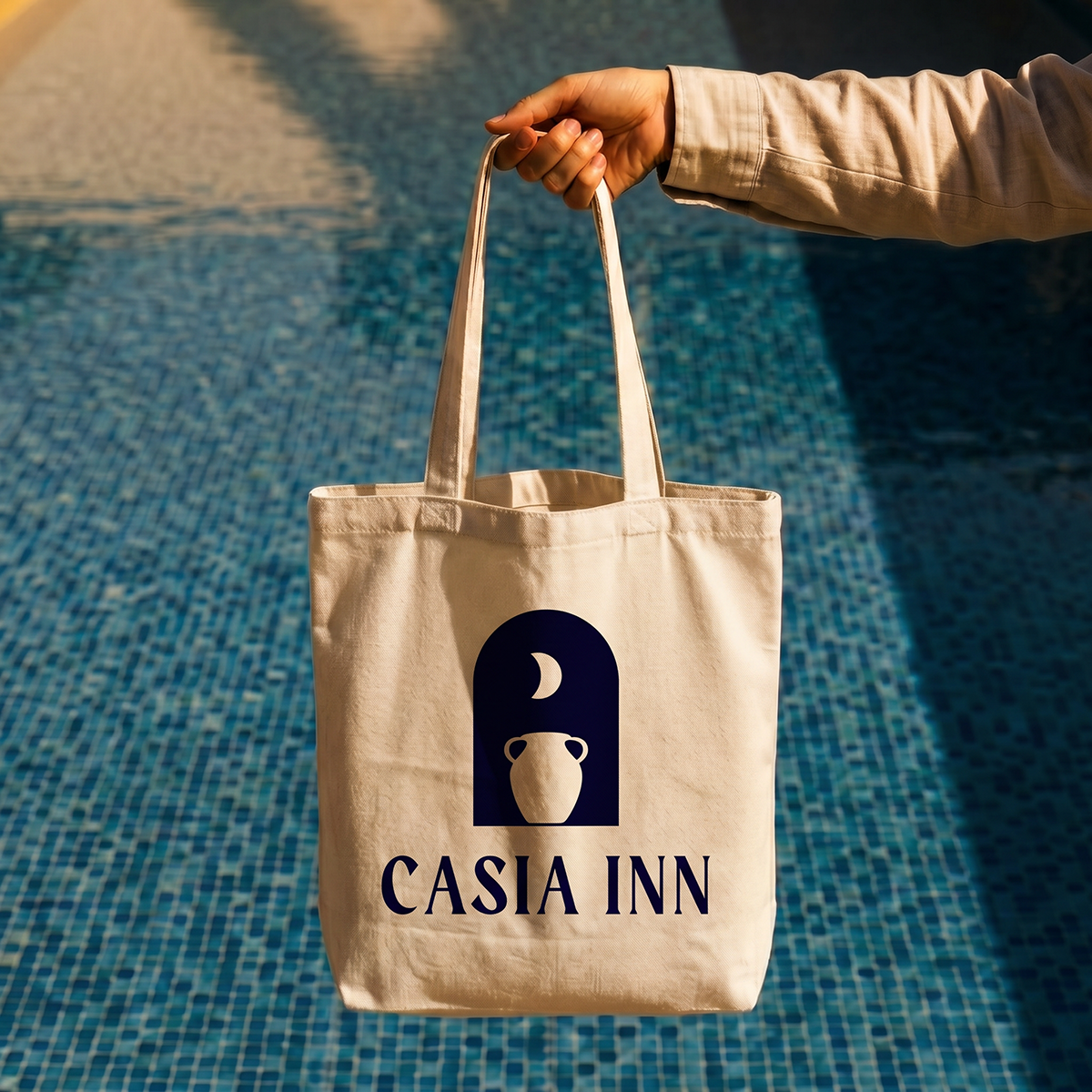 Casia Inn Logo on a pool page in Sonoma