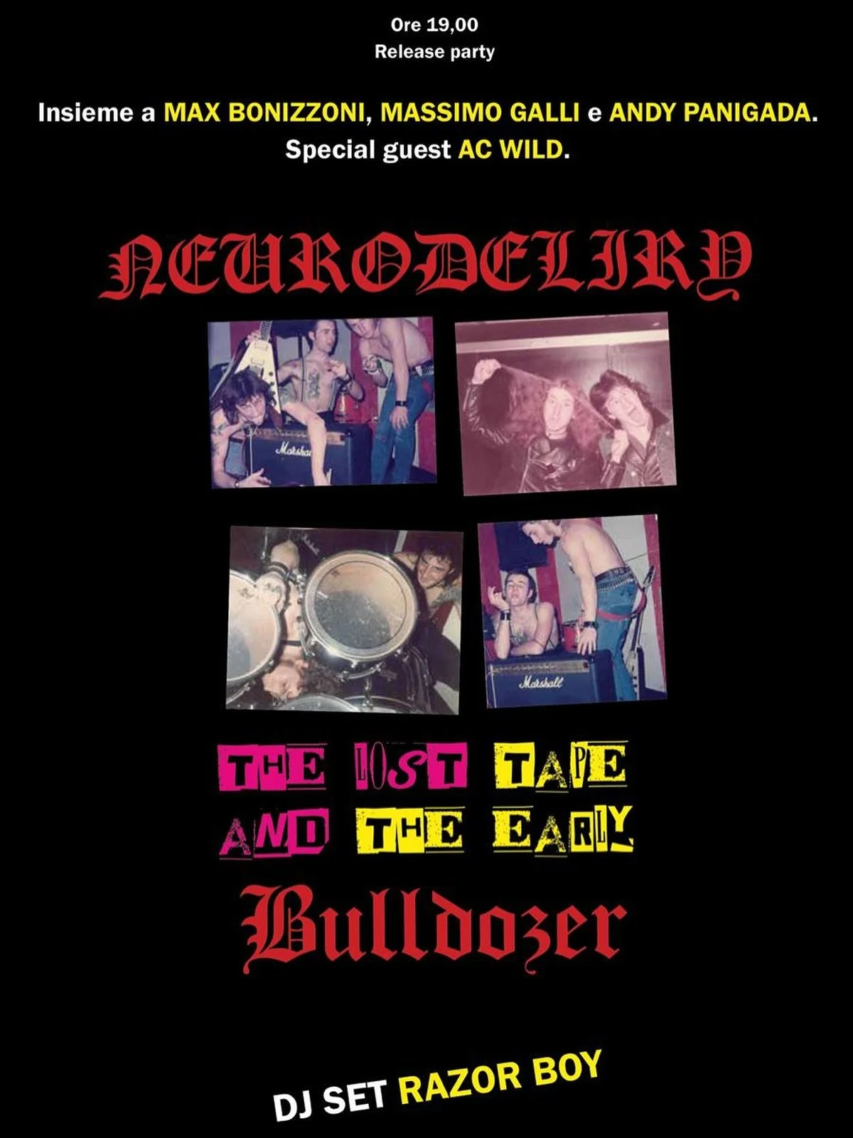 Venerd&igrave; 17 Ottobre al @bootlegmilano ci sar&agrave; un evento per la presentazione di un album dedicato a Dario Carria, co-fondatore dei Bulldozer. Saranno presenti anche Andy Bull Panigada e AC Wild.