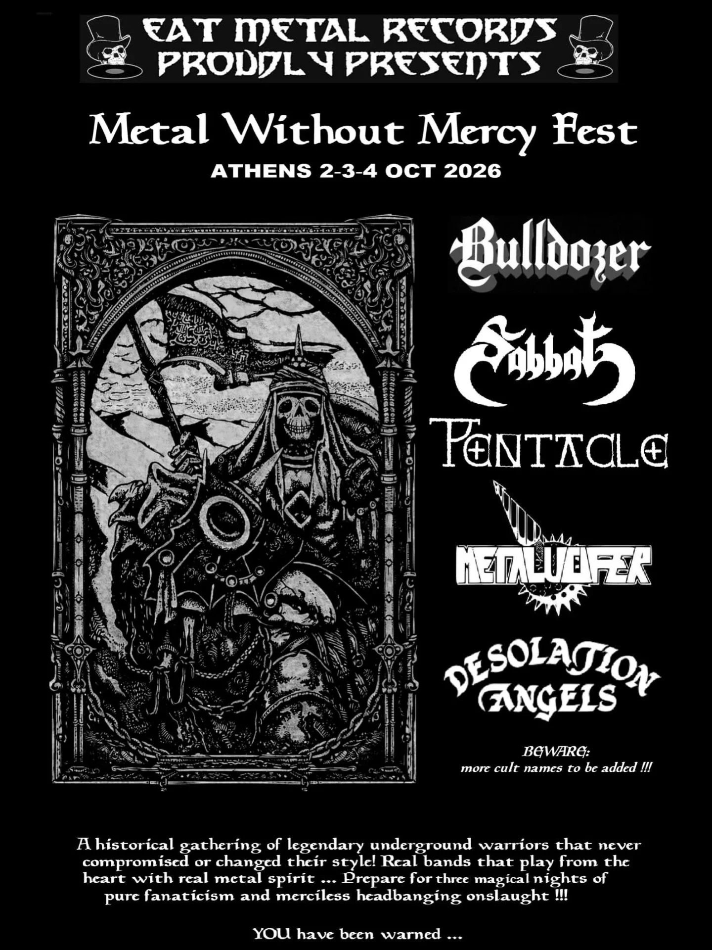 Bringing speed to Athens this October for Metal Without Mercy Fest 😈