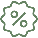 Icon of a gear with a percentage sign inside