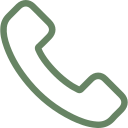 Outline of a phone receiver icon in green