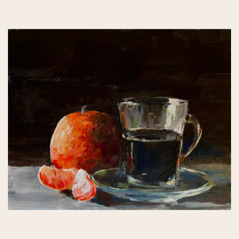Still Life: Orange and Coffee