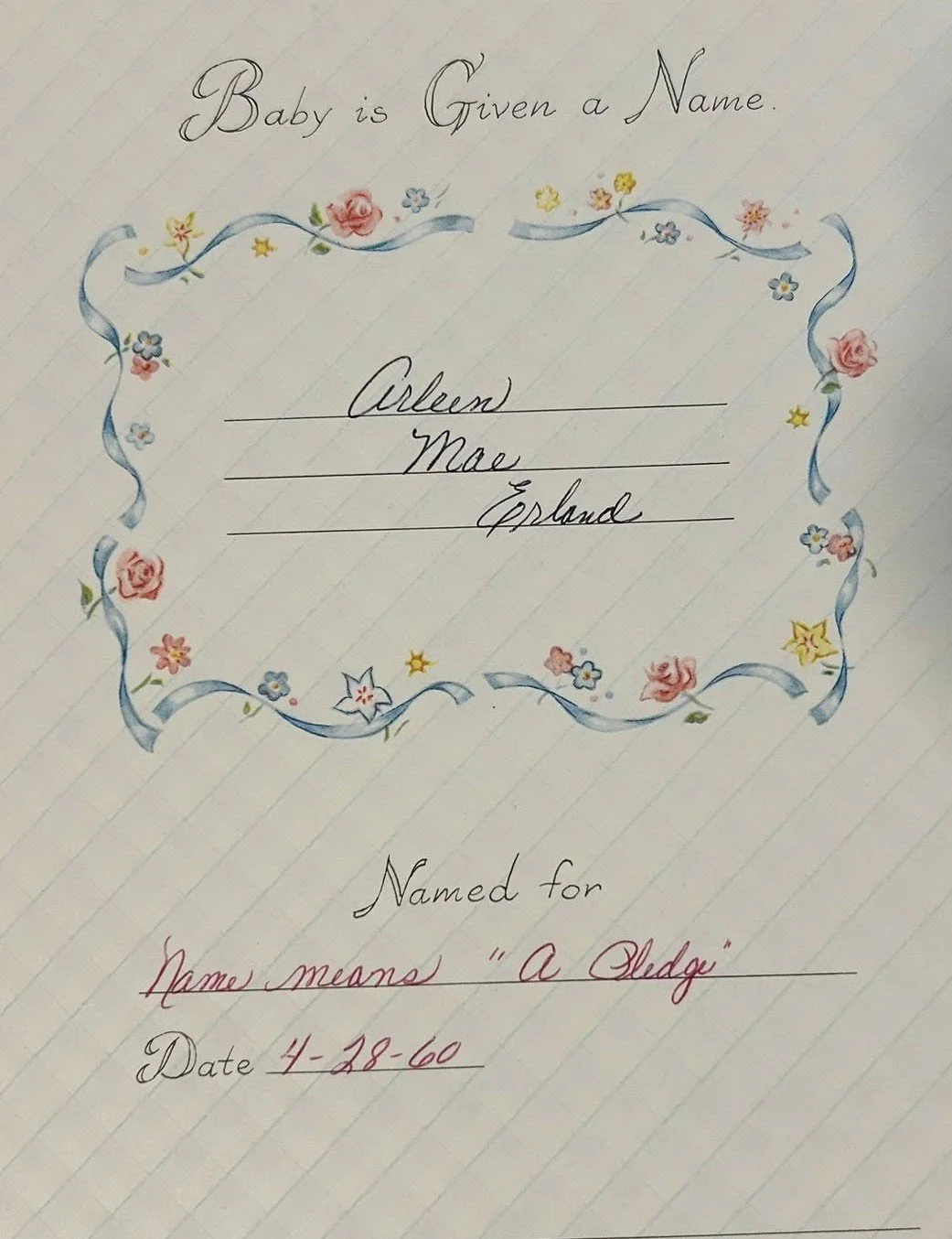 Baby is Given a Name
