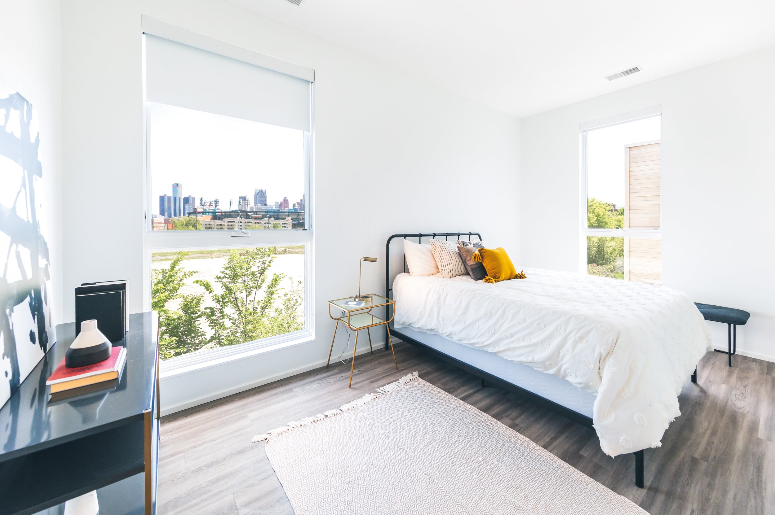 Interior photo of a staged unit at 2665 Brush at City Modern.