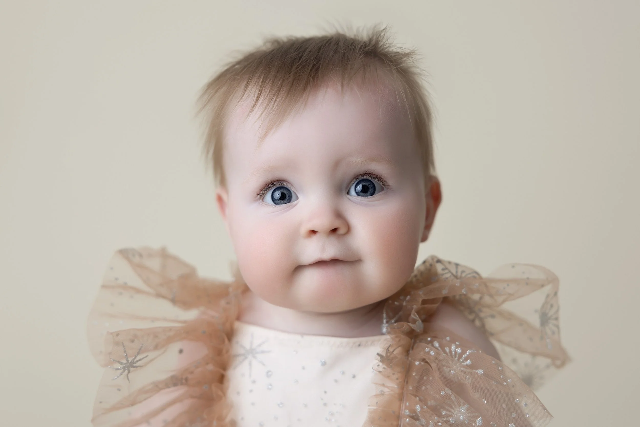 6 month old baby girl portrait