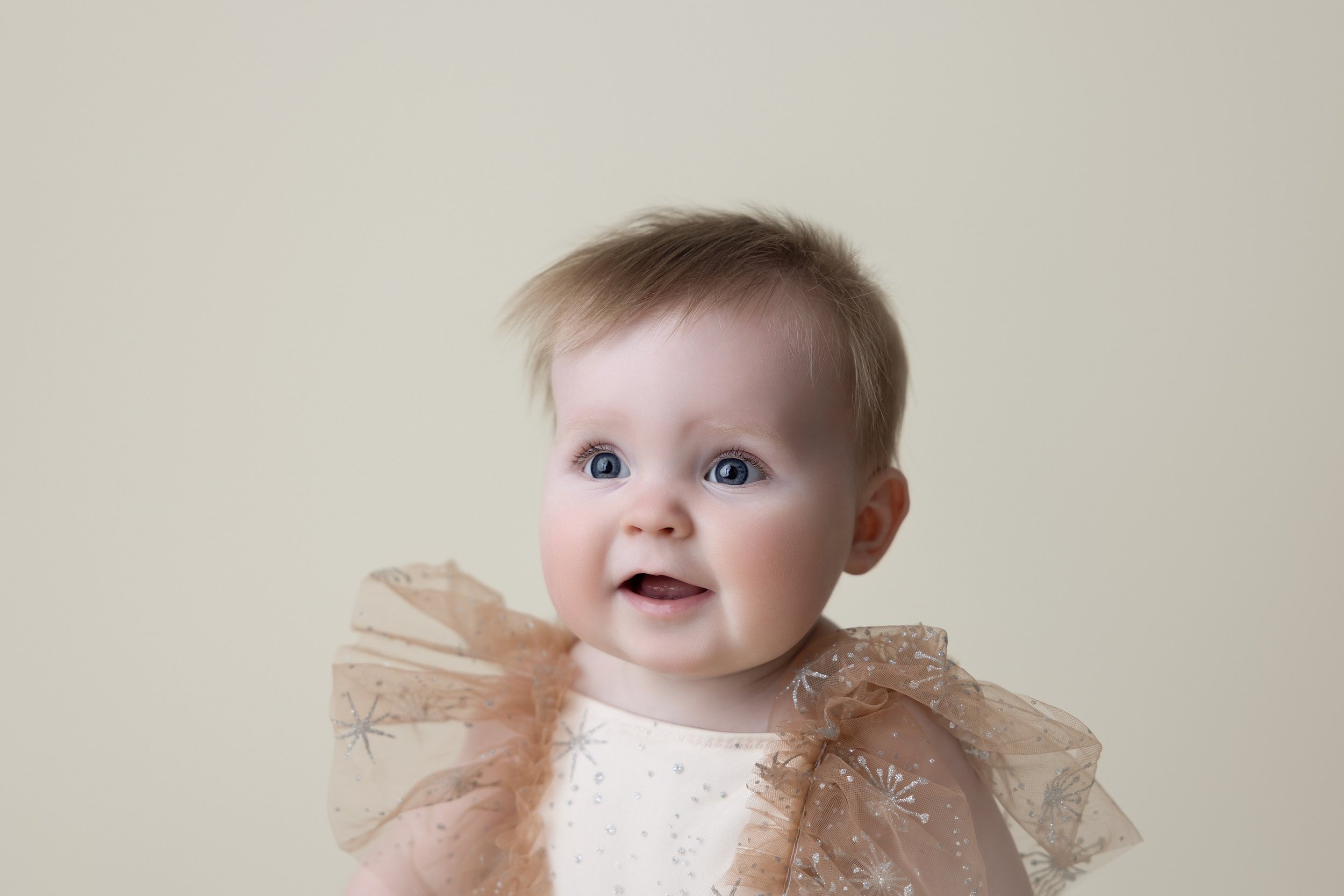 6 month old baby girl portrait