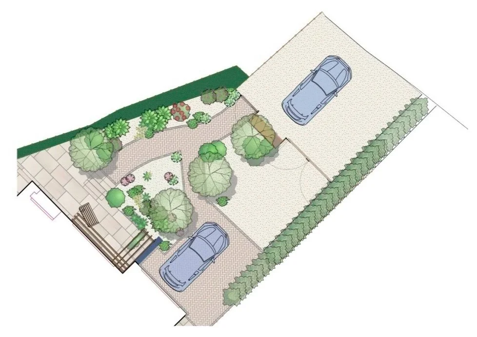 Concept plan of front area