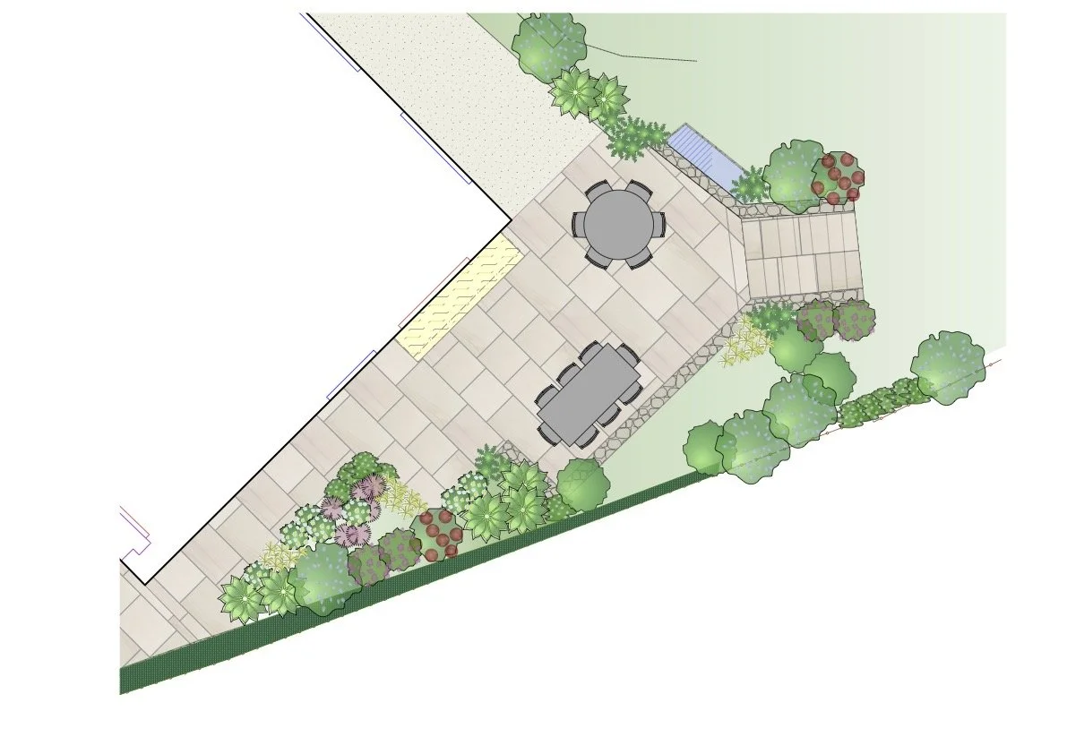 Concept plan of rear area