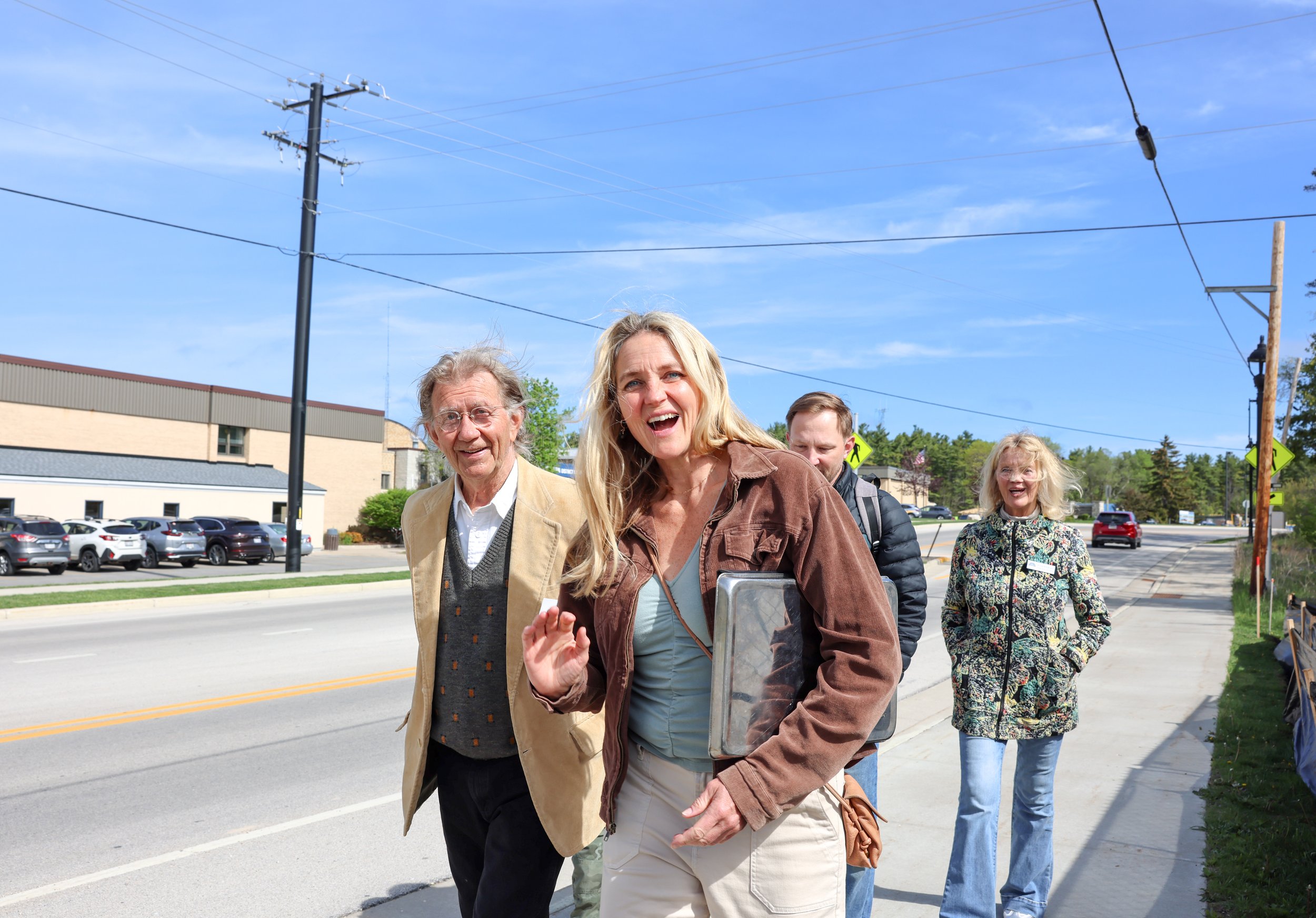 Vinni Hancock, FOG Coordinator, Anne & Minnow Emerson, and Myles Danhausen at the Groundbreaking
