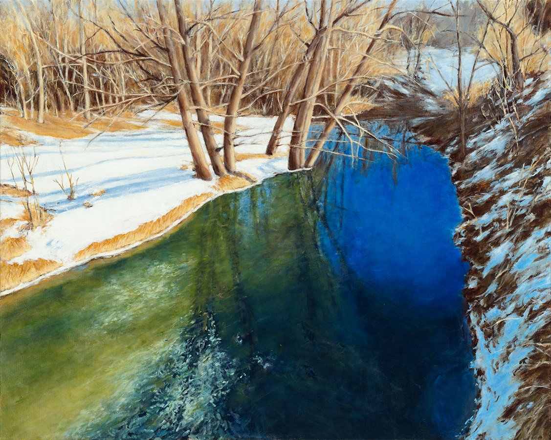 Winter Afternoon - 30" W X 24" H, oil on canvas (click image for enlarged view)