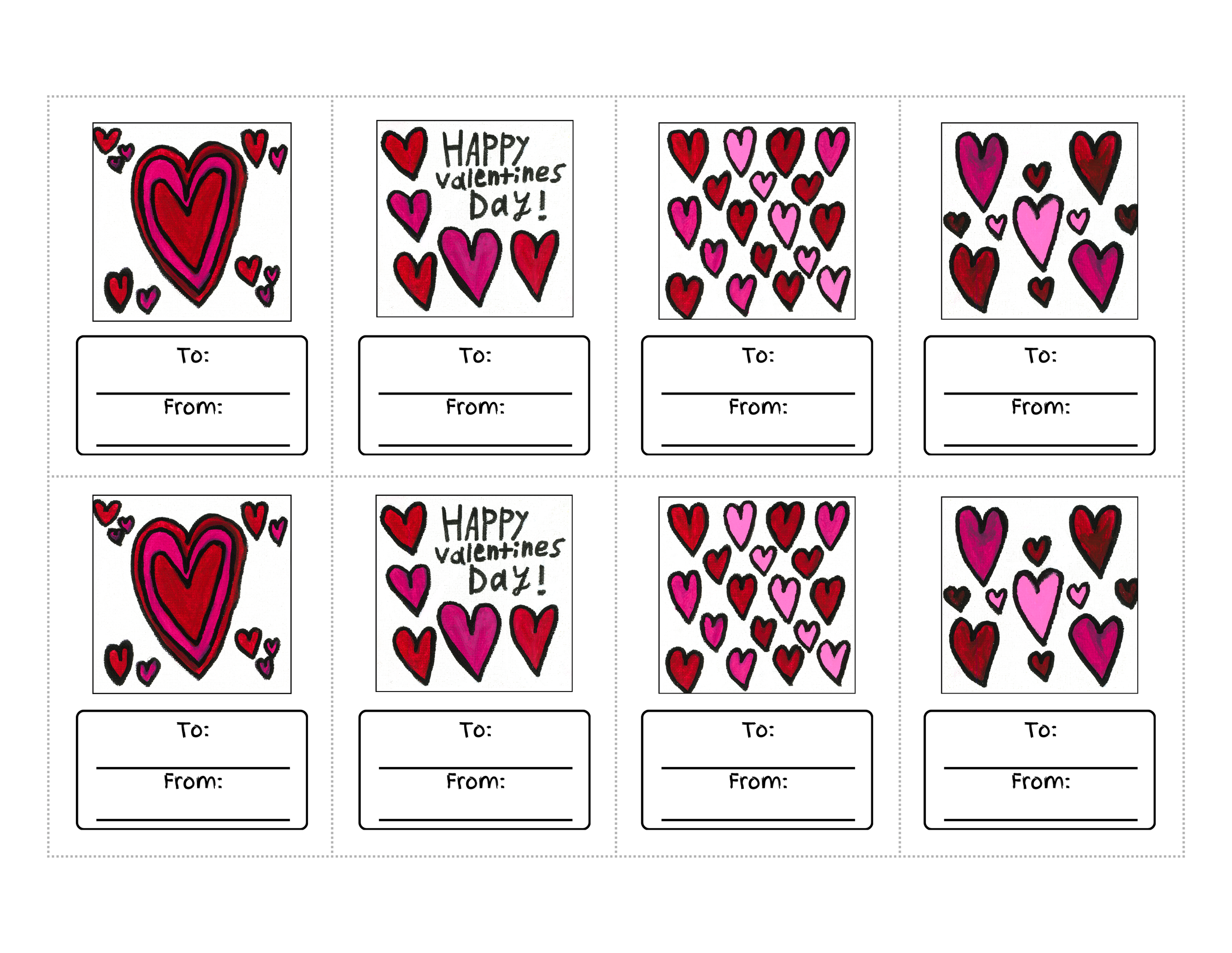 Printable Valentines, Hearts Set.png