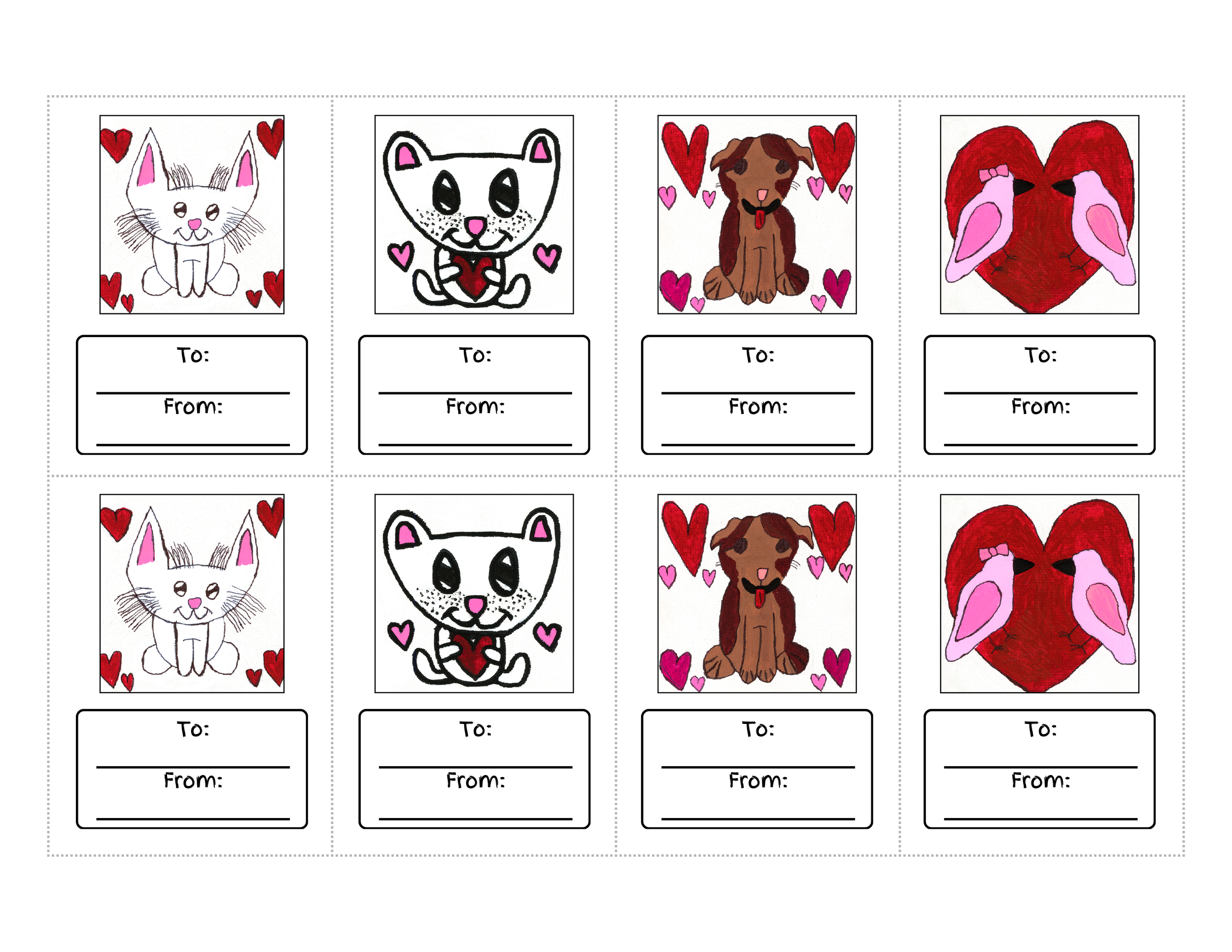 Printable Valentines, Cute Set.png