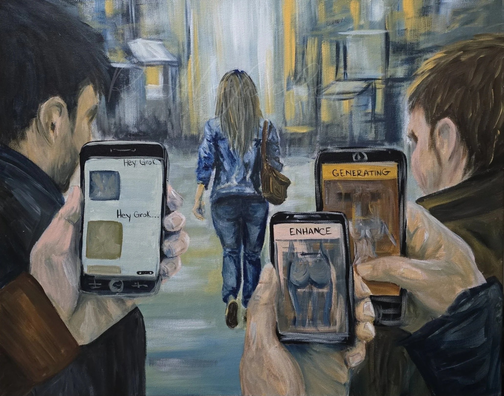 Hey Grok | Acrylic on Canvas | 16x20