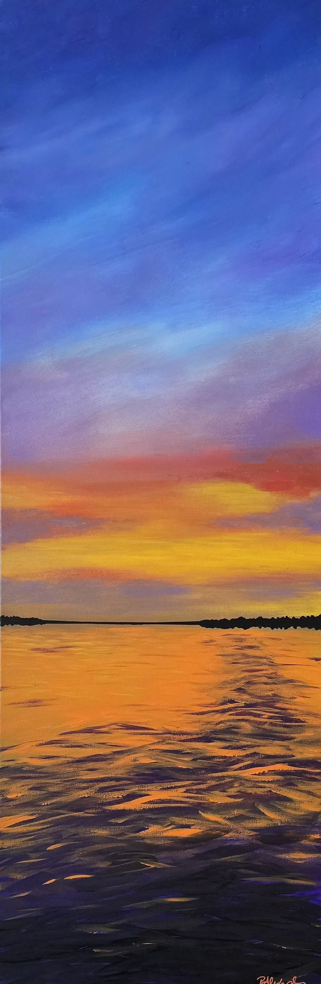Sunset | Acrylic on Canvas | 12x36 | Sold