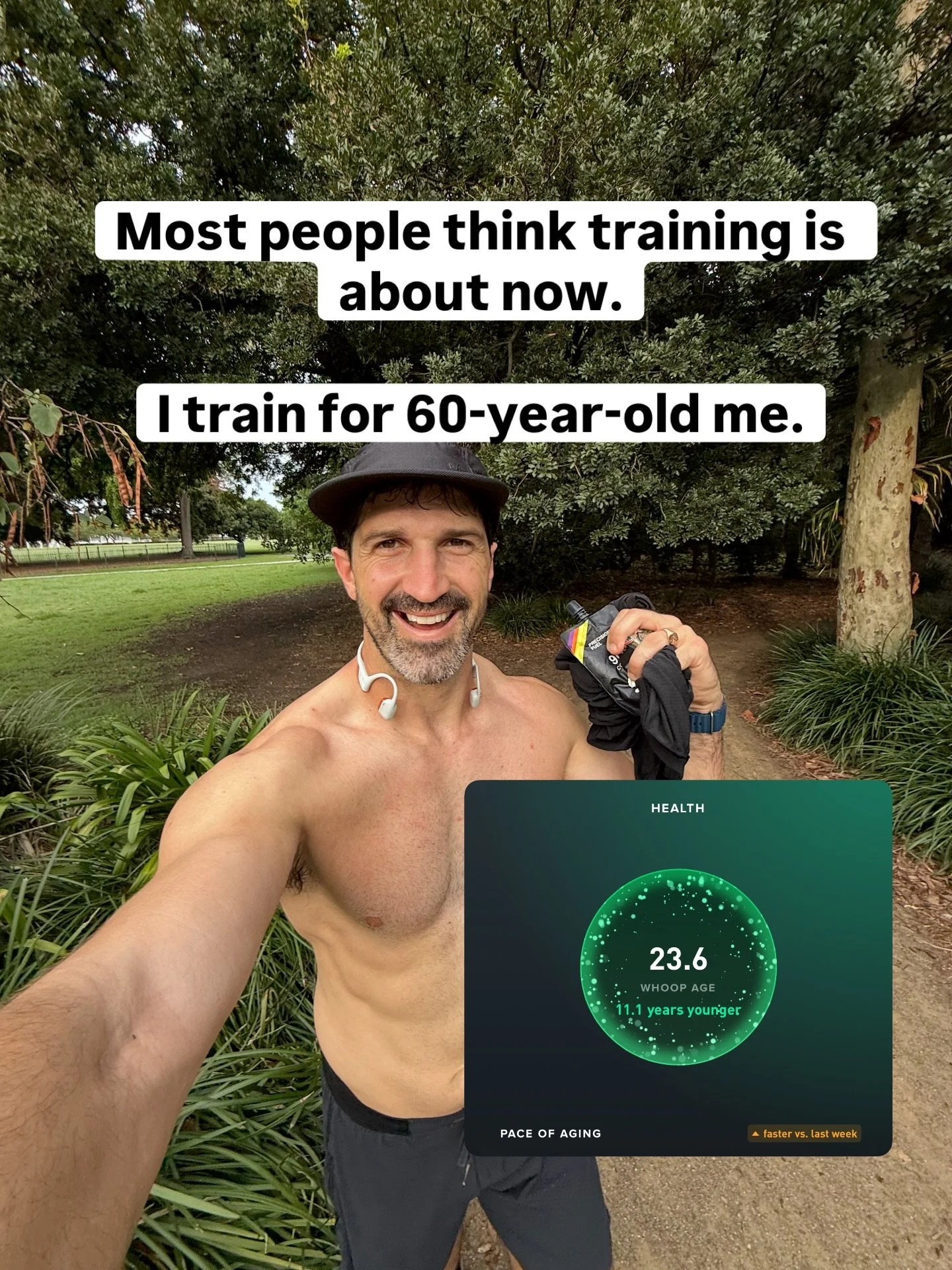 Most people think training is about looking better now.

I train for the man I&rsquo;ll be in 10, 20, 30 years.

Not races.
Not extremes.
Not because I &ldquo;have to.&rdquo;

Because small decisions today quietly shape the quality of our future.

Yo