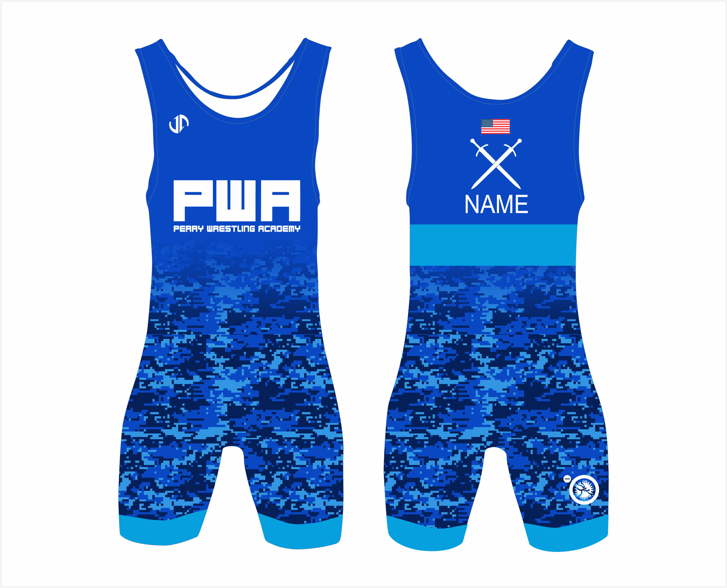 Perry WRESTLING CLUB BLUE SINGLET.png