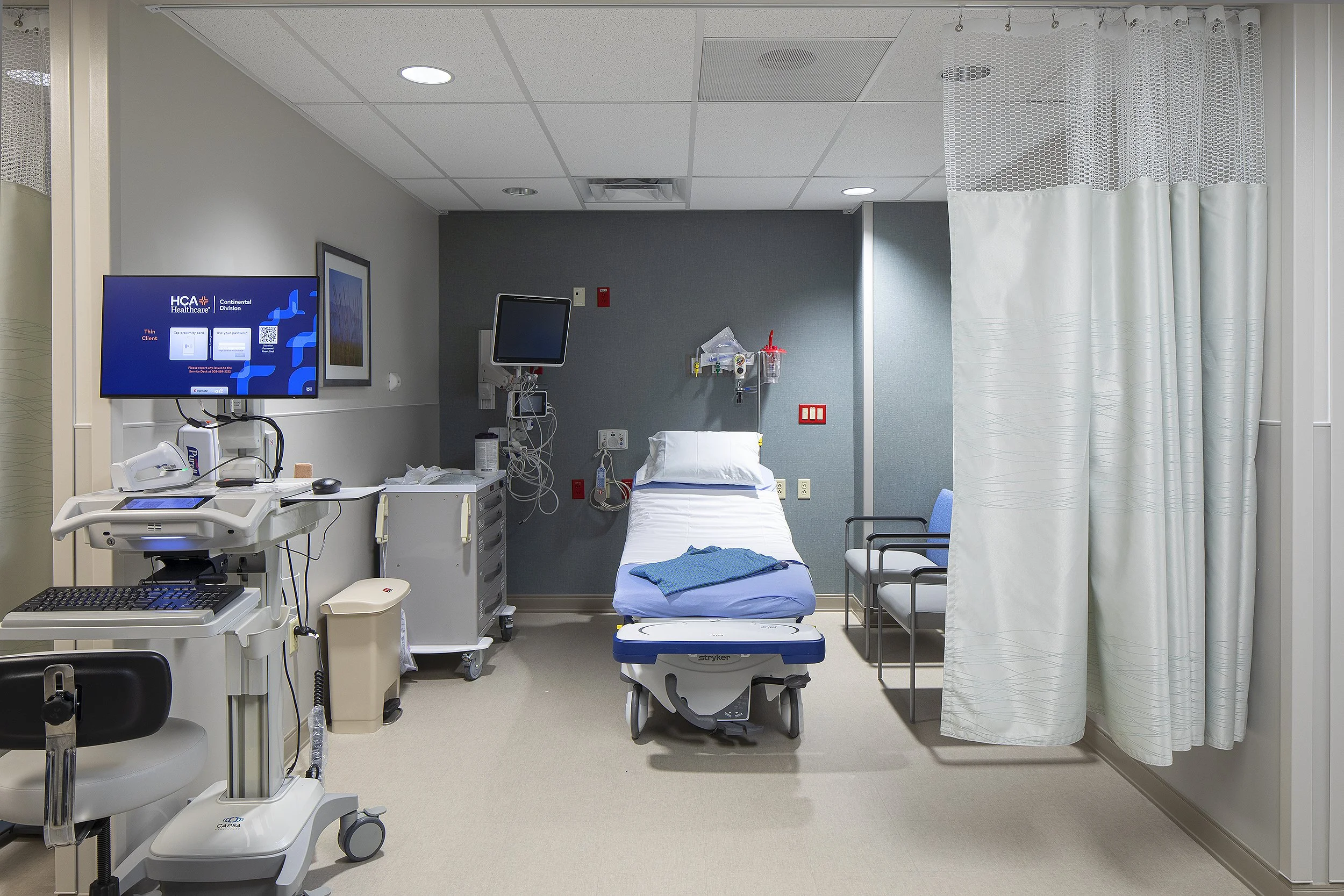 patient room and bed Denver Colorado hospital 
