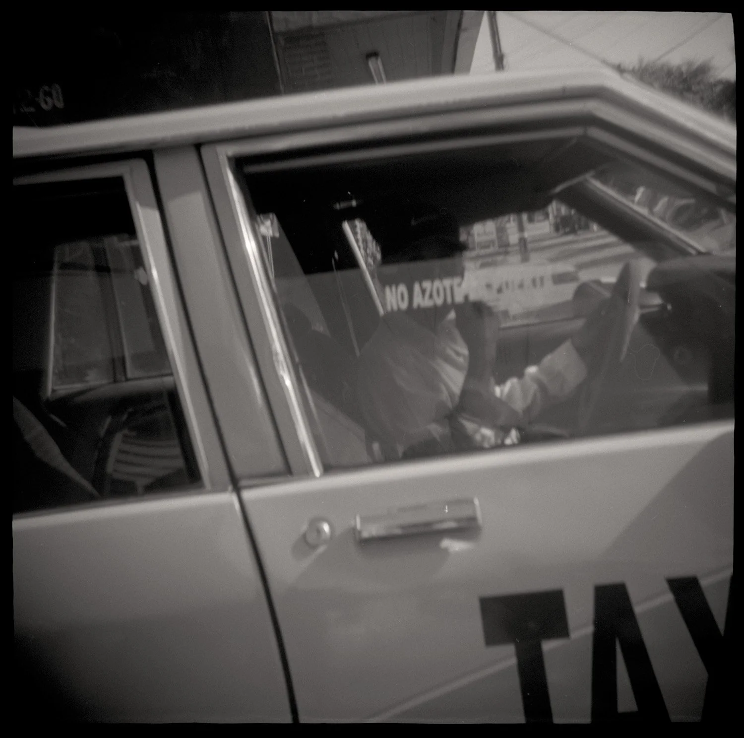 Taxi driver San Jose Del Cabo Mexico black and white