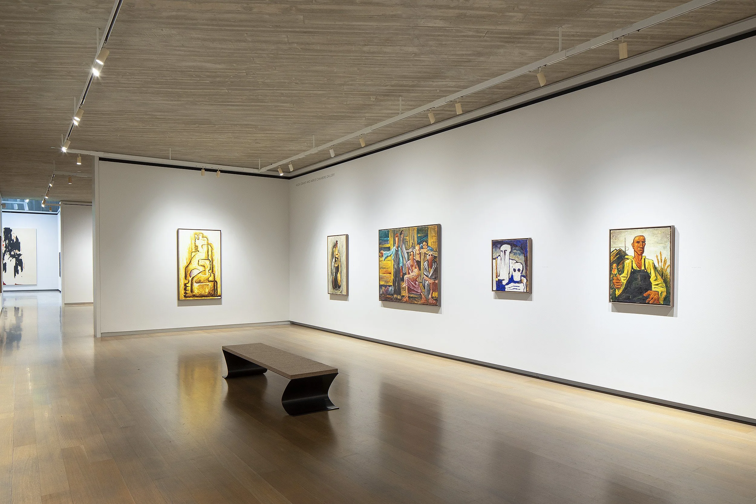 Displayed paintings at Clifford Stills museum Denver, Colorado