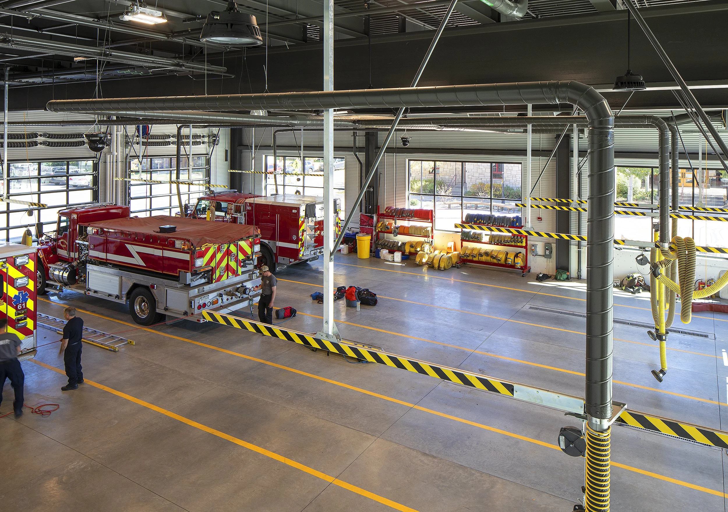 Fire station bay with trucks Steam Boat Springs, CO 
