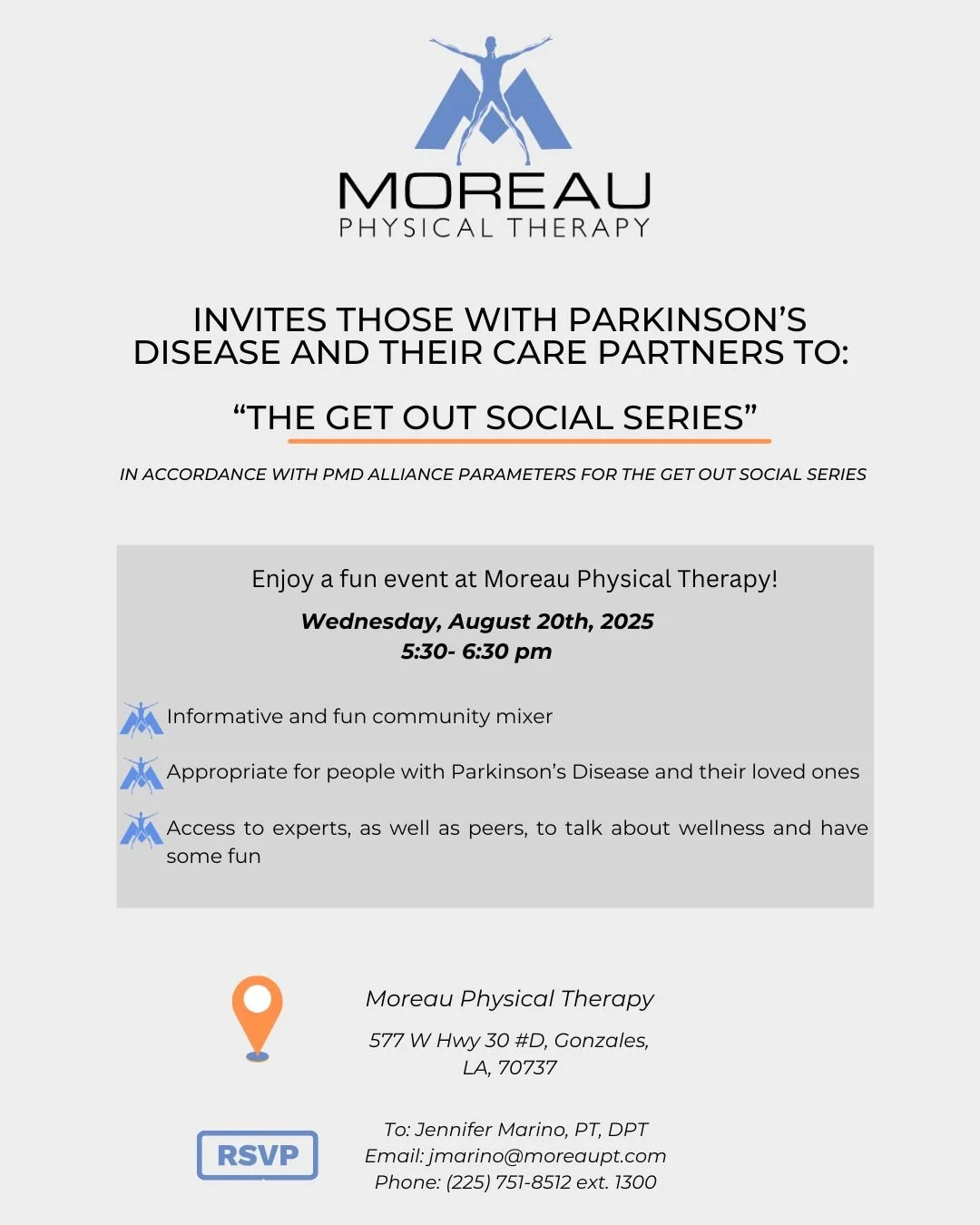 Moreau Physical Therapy Get out Social Series