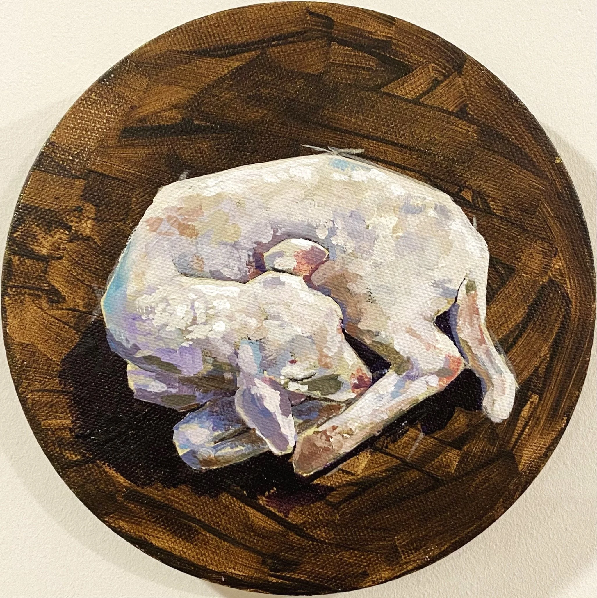 Mourning Lamb
Acrylic on canvas (2023), 8 x 8 inches
