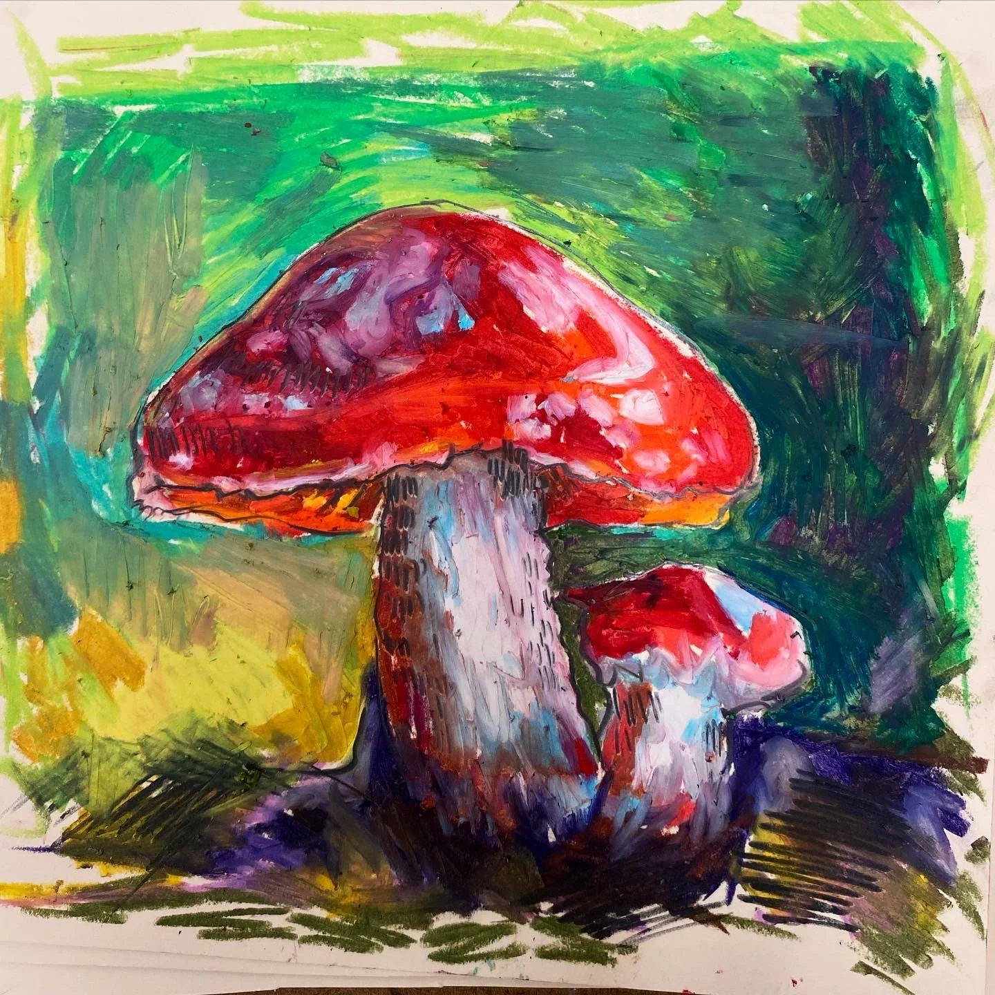 Oil Pastel on paper (2021)