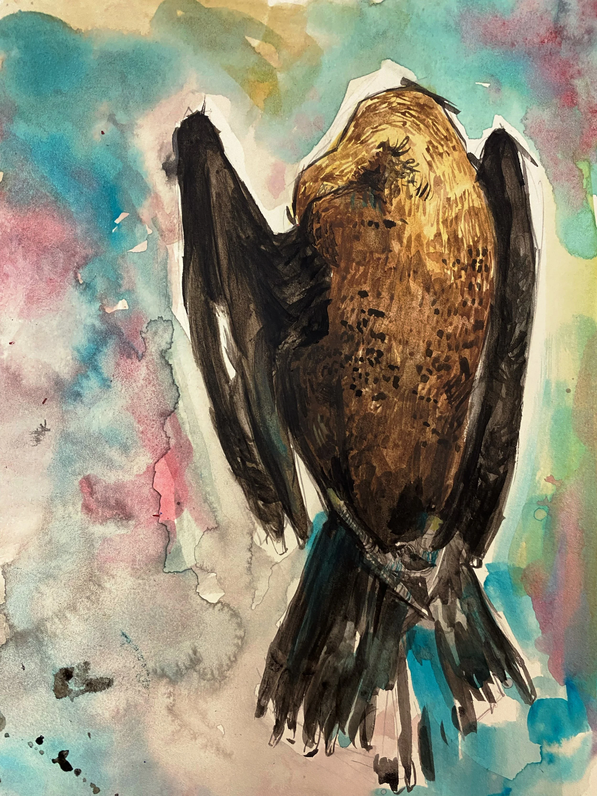 Graphite and watercolour on paper (2021)