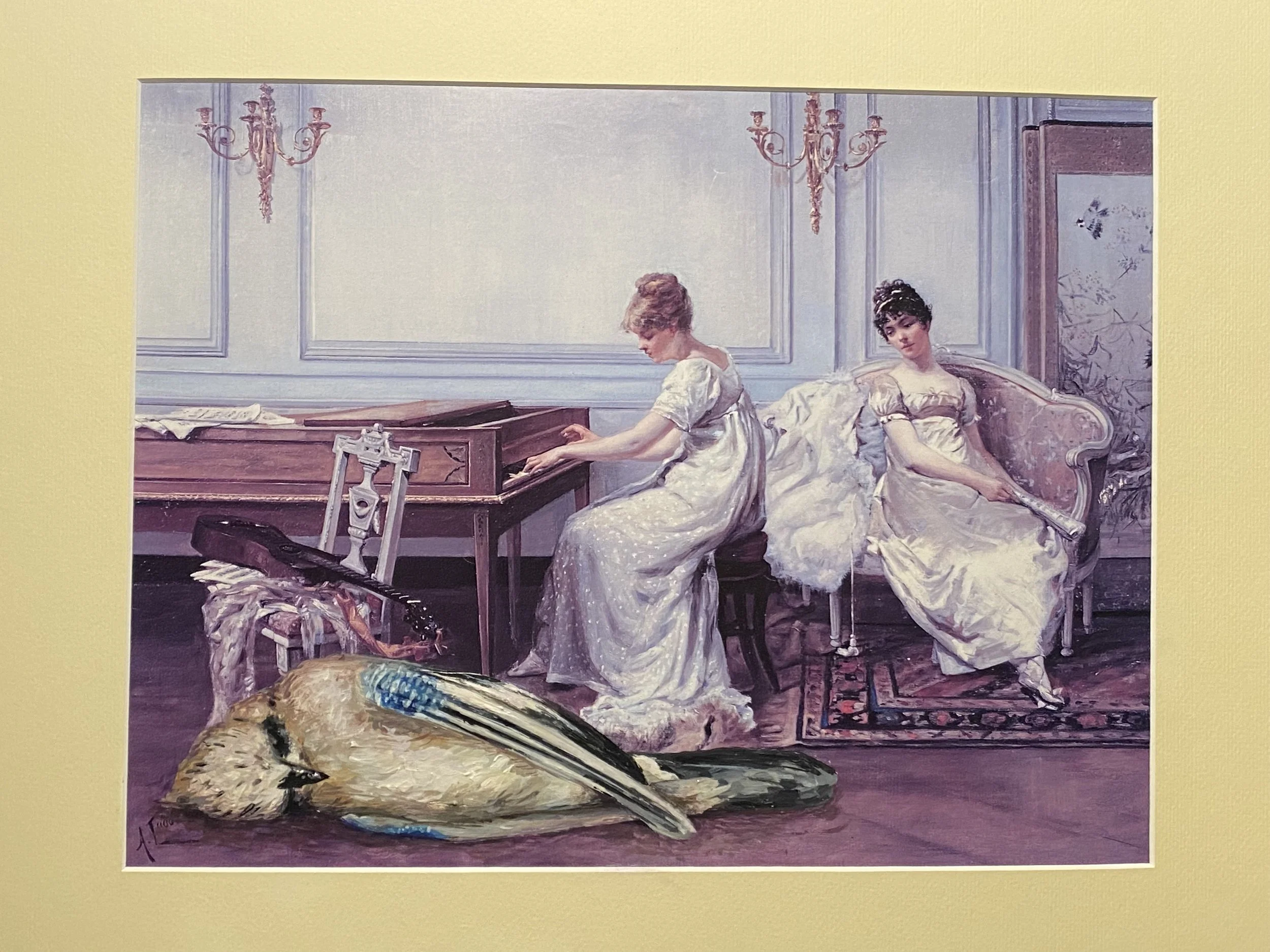 Acrylic on printed matboard (2024), 13 x 17 inches