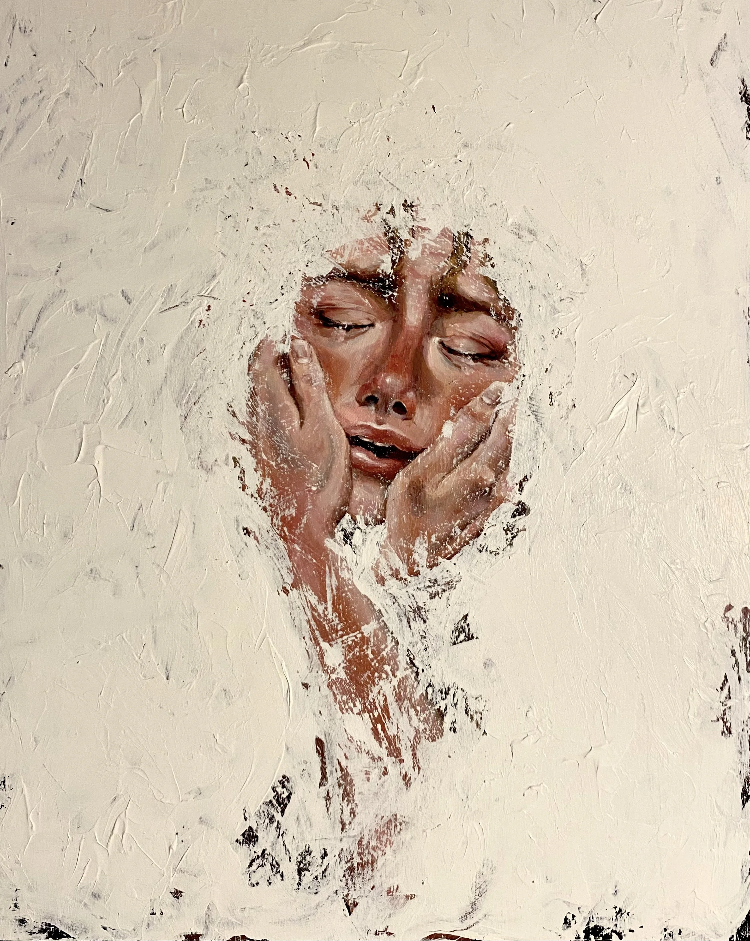 Head Hurts, Heart Burns
Acrylic on wooden panel (2020), 24 x 30 inches