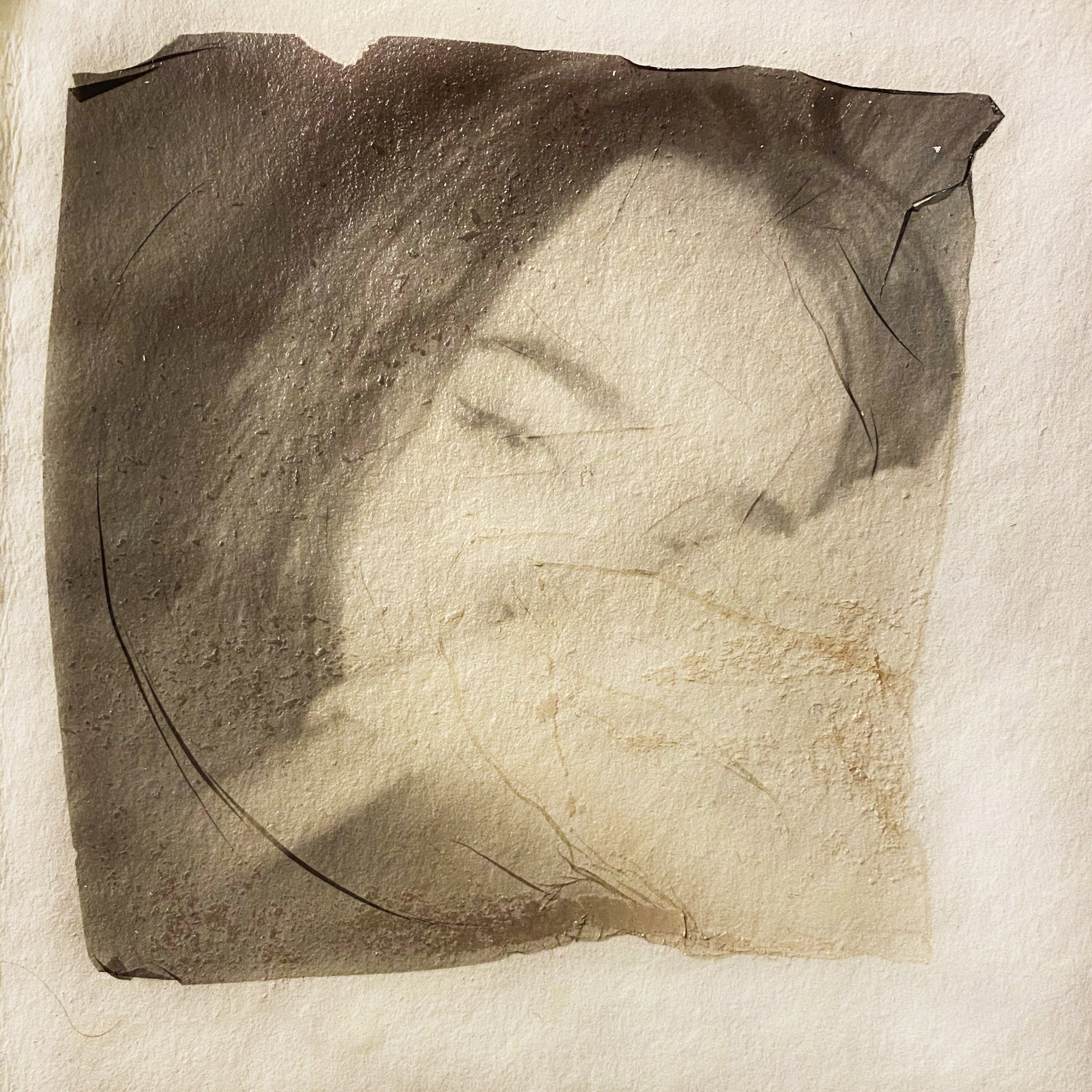 What am I but Just an Image to your Eyes?
Polaroid emulsion on somerset (2020)