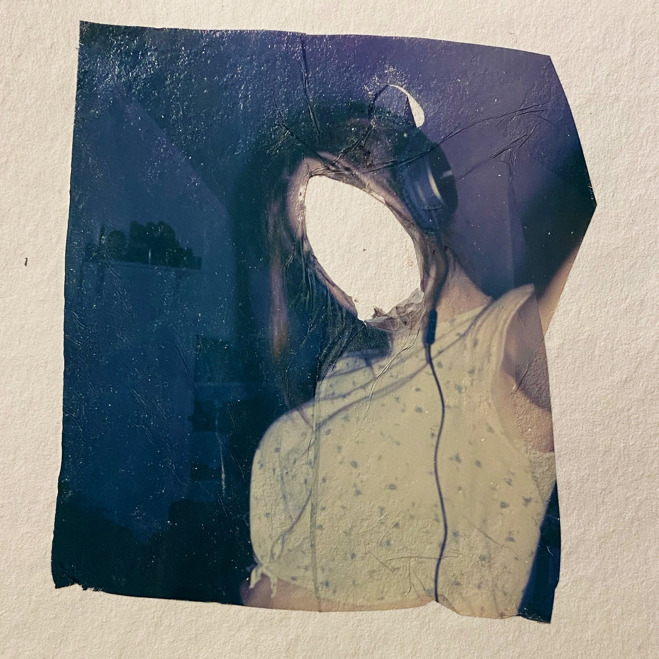a Concept, a Fragment, a Body to Look at and Adore
Polaroid emulsion on somerset (2020)