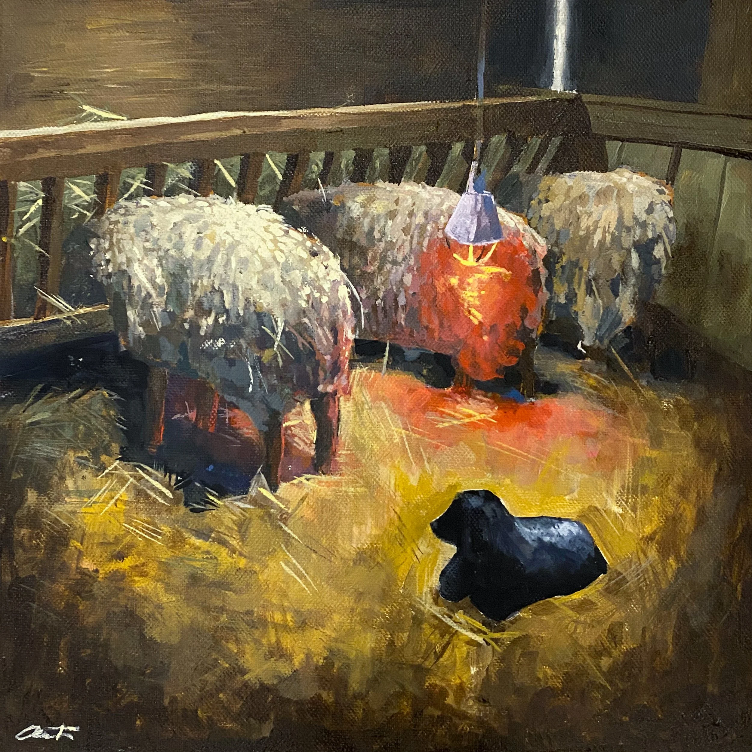 People Watching
Acrylic on canvas (2023), 12 x 12 inches