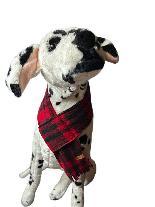 Fleece Scarf - Red and Black Checkered