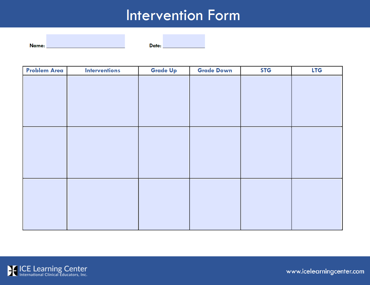 Interventions Form
