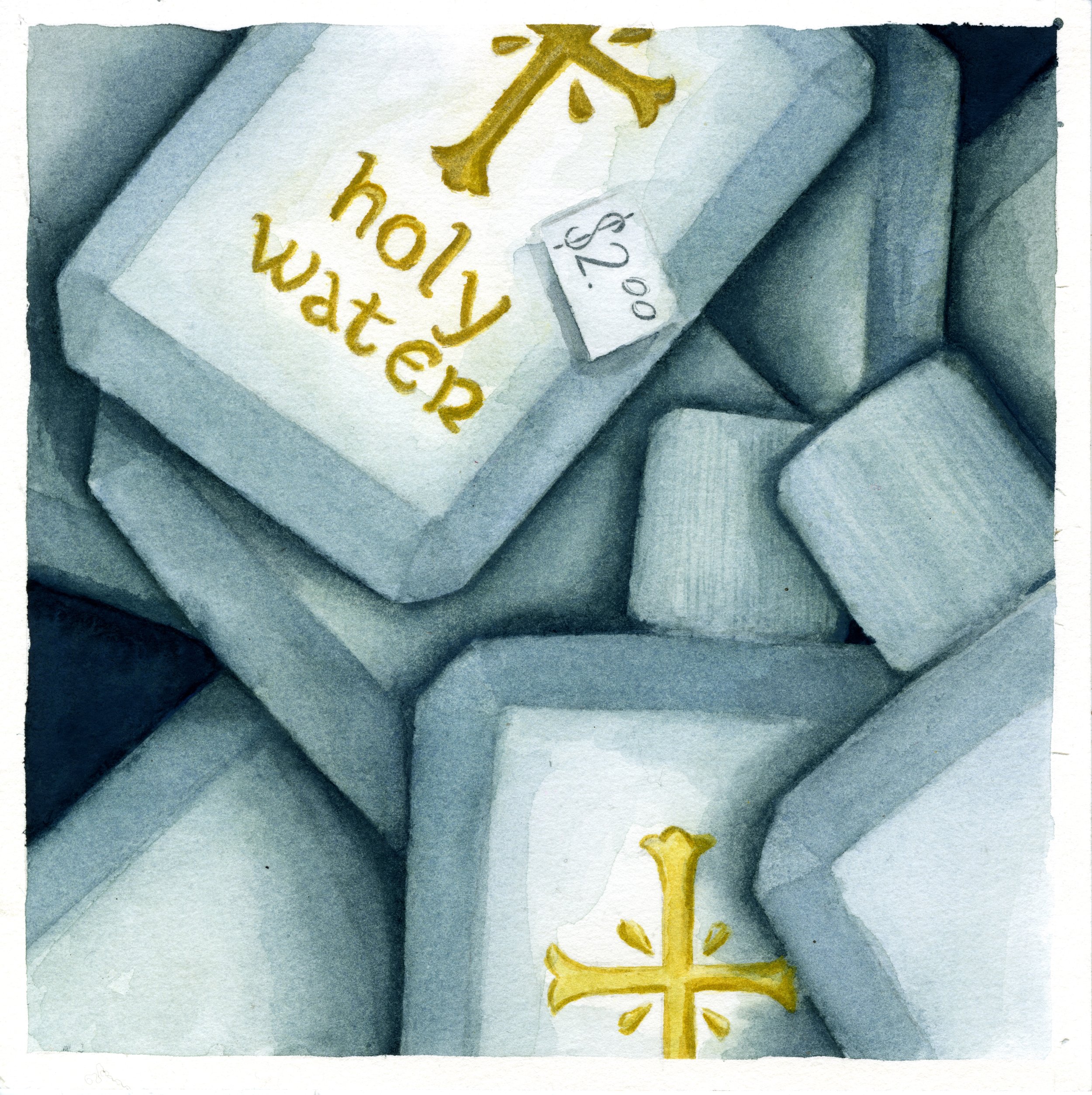 holy water (2024), watercolor
