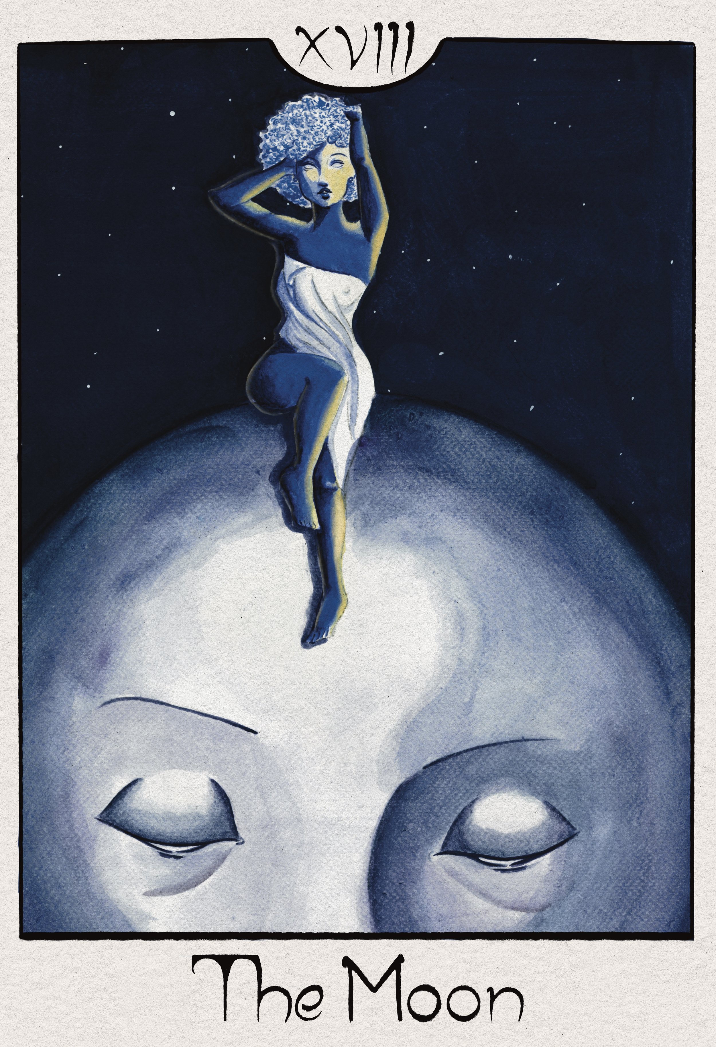 The Moon (2025), watercolor