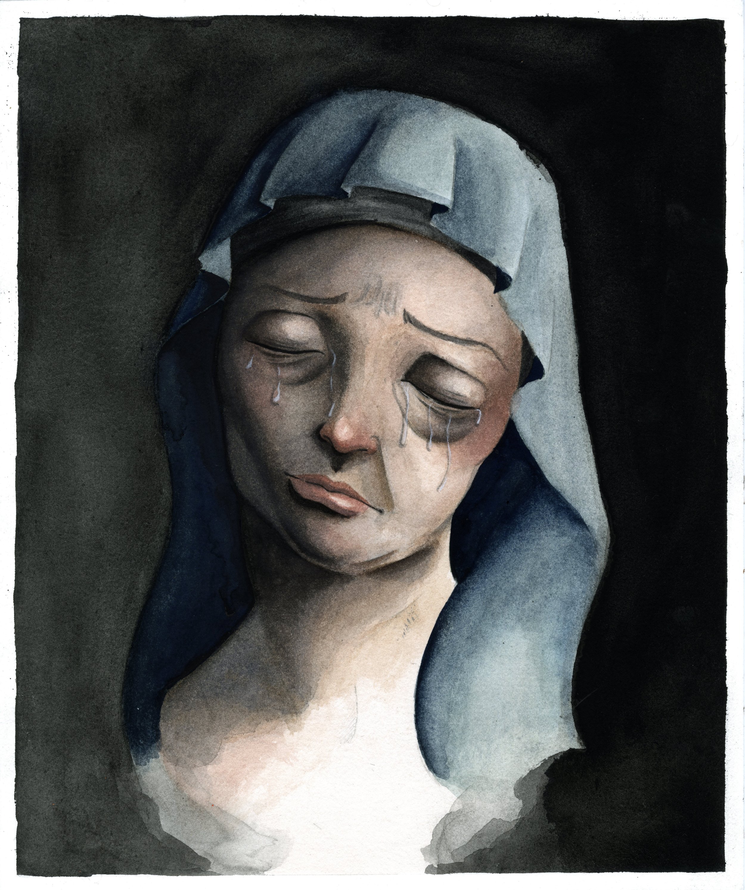 our lady of sorrows (2024), watercolor