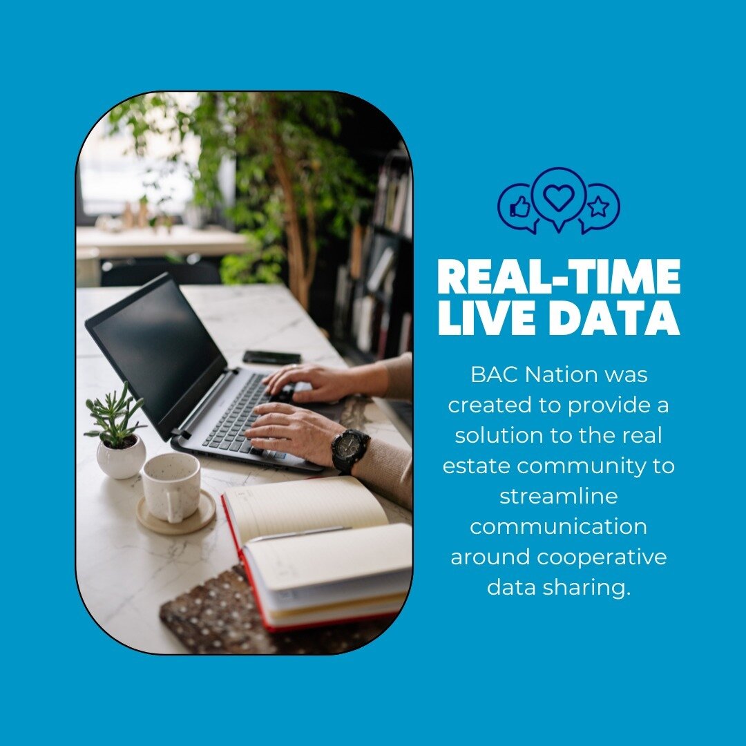 We exist for everyone in the real estate community to access real estate information to benefit all parties involved.

As a member of BAC Nation, enjoy... 
🌟 Fewer phone calls and emails
🌟 Real-time live data
🌟 Centralized data hub
🌟 User-friendl