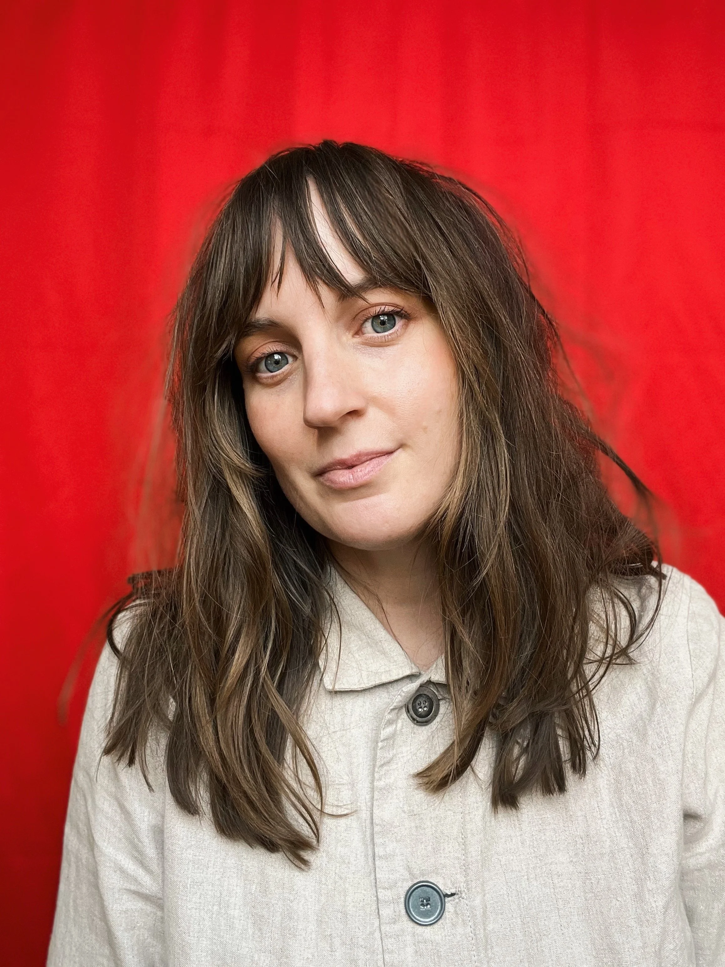 rachael ellis red background