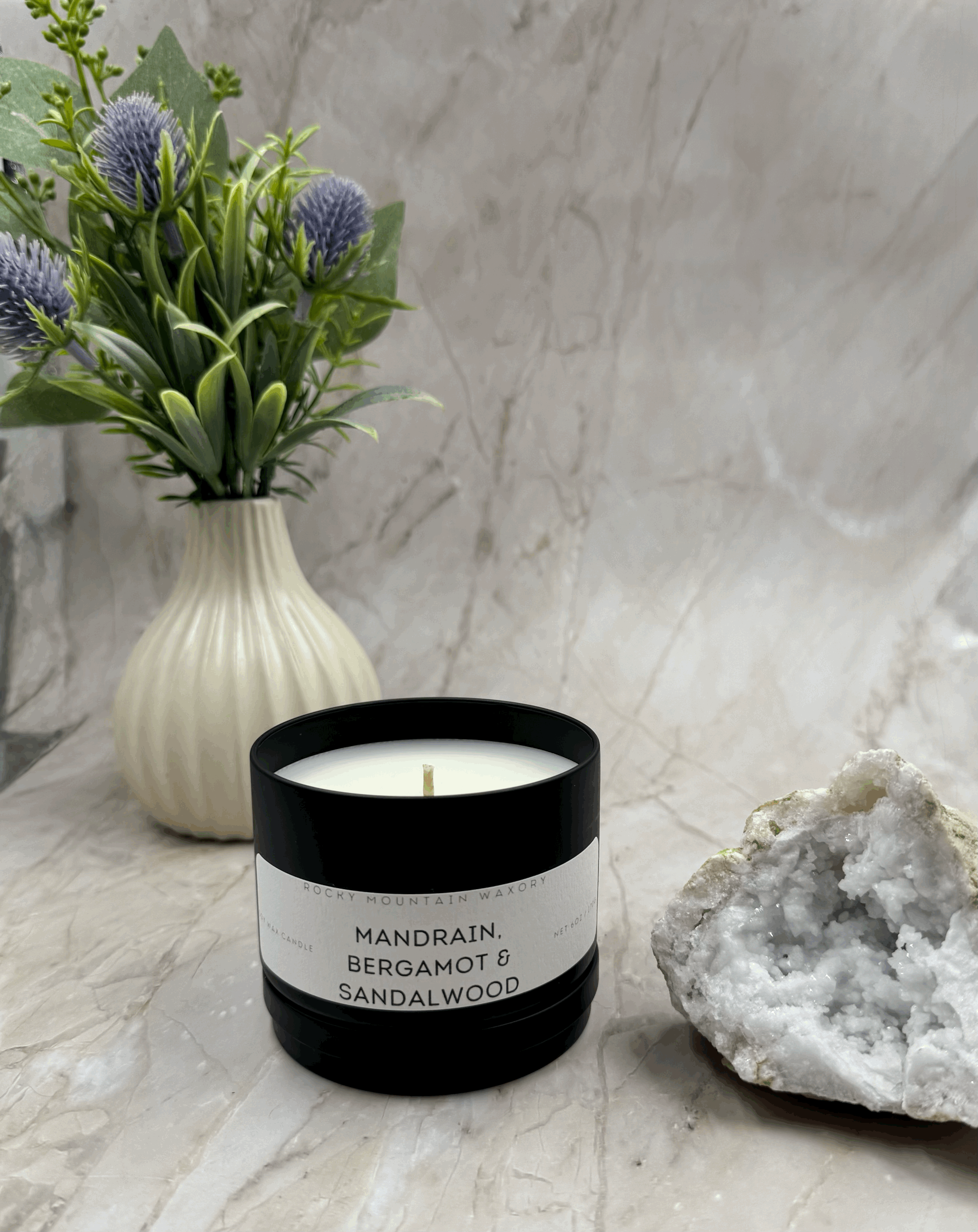 Mandarin, Sandalwood & Bergamot - 6 oz Candle Tin