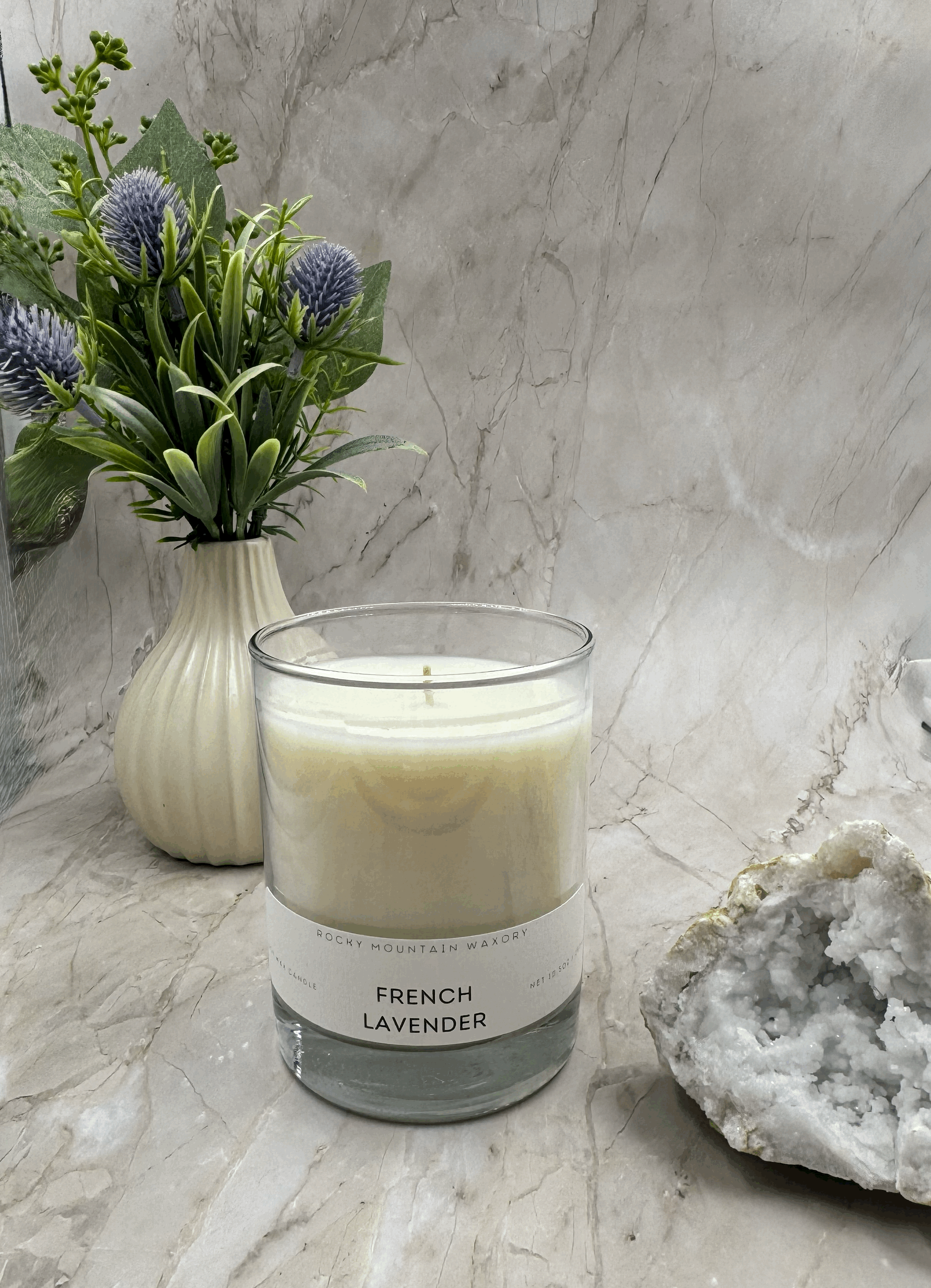 French Lavender - 10.5 oz Glass Candle